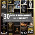 Millionaire Mindset Wall Art, Money Affirmations, Wealth Quotes, Entrepreneur Office Decor, Hustle Motivation