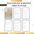 Self-Concept & Identity Shift Planner | Success Roadmap Blueprint | Psychology Growth Audit System | PDF PNG Transformation Kit Mastery Log