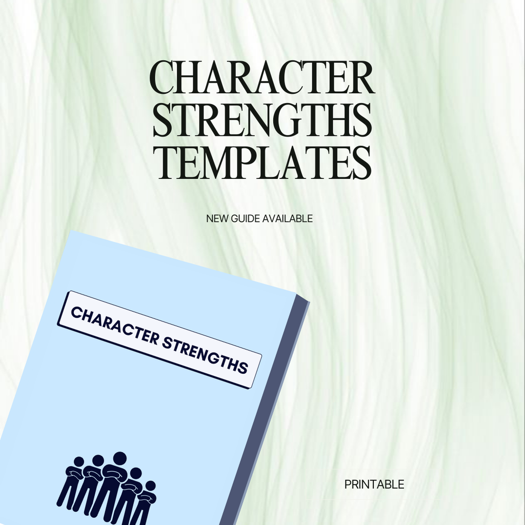 Character Strengths Posters, Social Emotional Learning, Positive Psychology Prints, School Counselor Decor, PDF, PNG.