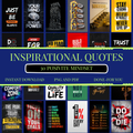 Motivational Wall Art Bundle, Success Mindset Prints, Entrepreneur Office Decor, Hustle Quotes, Gym Motivation, PDF PNG.