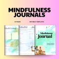 Mindfulness Journal Printable, Daily Planner, Self Care Tracker, Wellness Log, Mood Tracker, PDF, PNG.