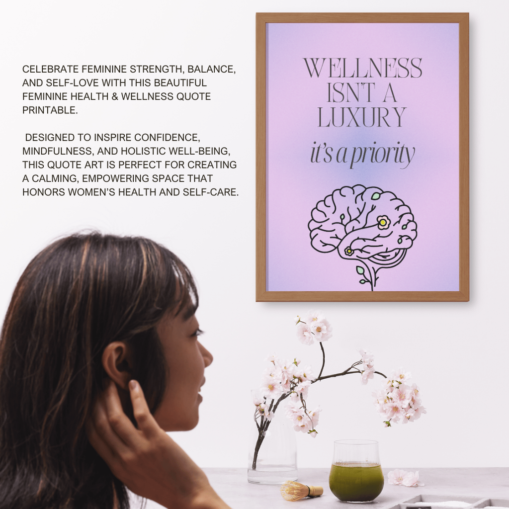16 Wellness Wall Art Bundle, Feminine Health Quotes, Self Care Prints, Healthy Lifestyle Decor, Body Positivity, PNG, PDF.