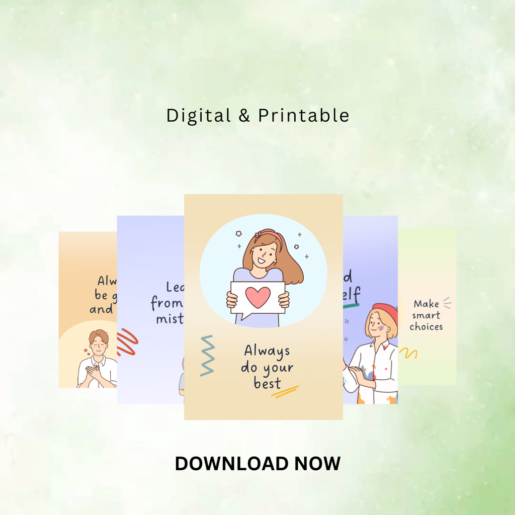 Classroom Rules Posters, Positive Affirmations for Kids, Teacher Resources, School Decor, Social Skills Art, PNG, PDF.