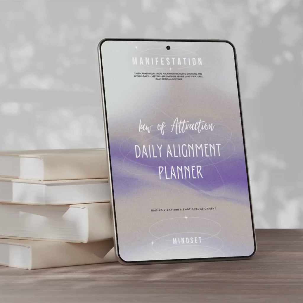 Law of Attraction Daily Alignment Planner | Manifesting Success Roadmap Blueprint | Vibration Audit System | PDF PNG Abundance Goal Kit