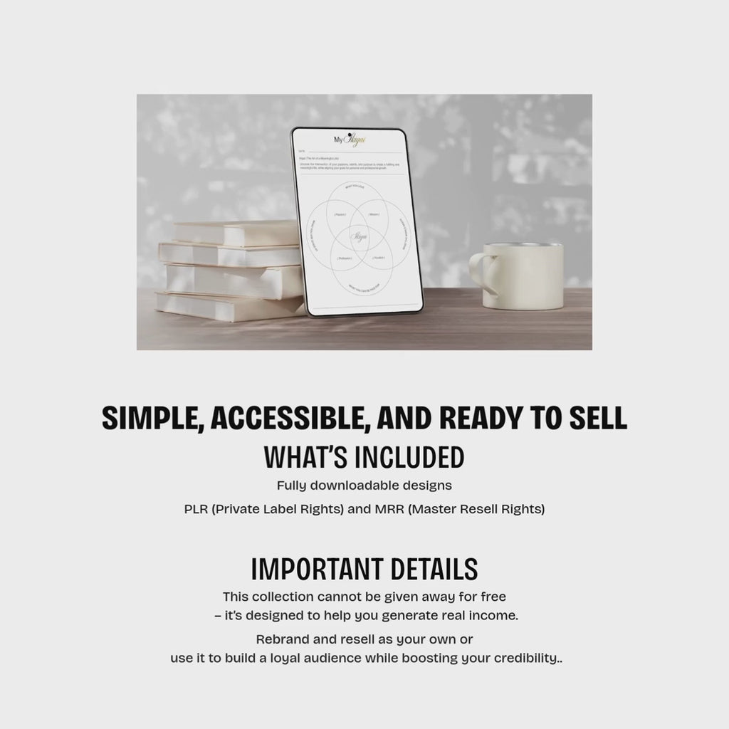 Living Your Ikigai Mindset Manifestation Guide | Purpose Success Roadmap Blueprint | Japanese Wisdom Audit System | PDF PNG Life Mission Kit Pro